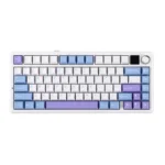 AULA F75 MAX Wireless Mechanical Keyboard, TFT Screen and Knob, 75% Gasket Hot Swappable Custom Keyboard - White Blue - LEOBOG Reaper Switch - Image 2