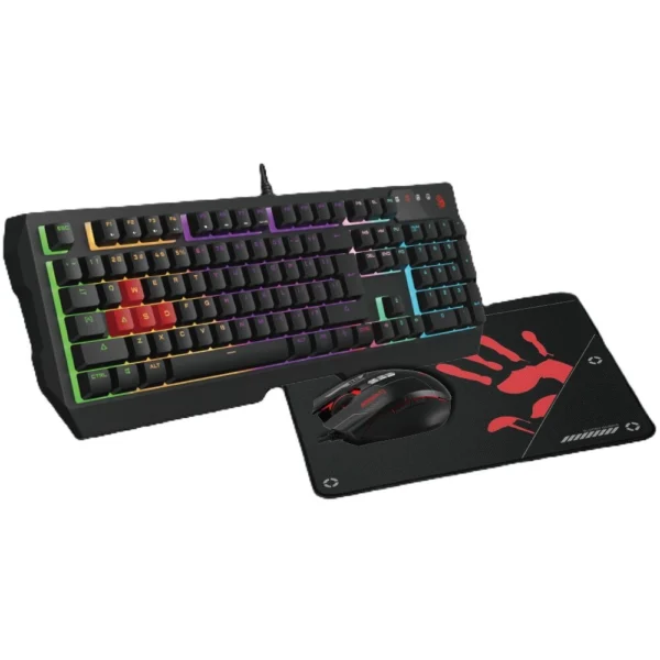 Bloody B1700 NEON Gaming Combo, B140-NEON Keyboard, ES7-RGB ESPORTS Mouse, BP-50M Mousepad