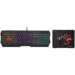 Bloody B1700 NEON Gaming Combo, B140-NEON Keyboard, ES7-RGB ESPORTS Mouse, BP-50M Mousepad - Image 2
