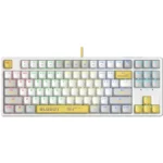 Bloody S87 Mechanical Gaming Keyboard - Red Switches - Energy White