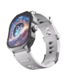 Boost Cosmic Smart Watch w/ 2 Straps, 2.01-inch AMOLED Display, Voice Assistant, Bluetooth Calling, Remote Control Photography, Distance and Sleep Tracker, Blood Pressure, SpO2, IP68, Always On Display, 2-5 Days Battery Life - Lighting Silver