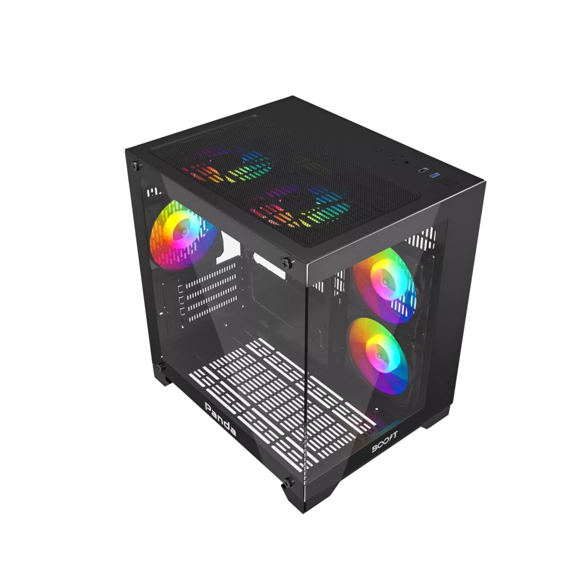 Boost Panda Tempered Glass M-ATX Gaming PC Case - Image 4