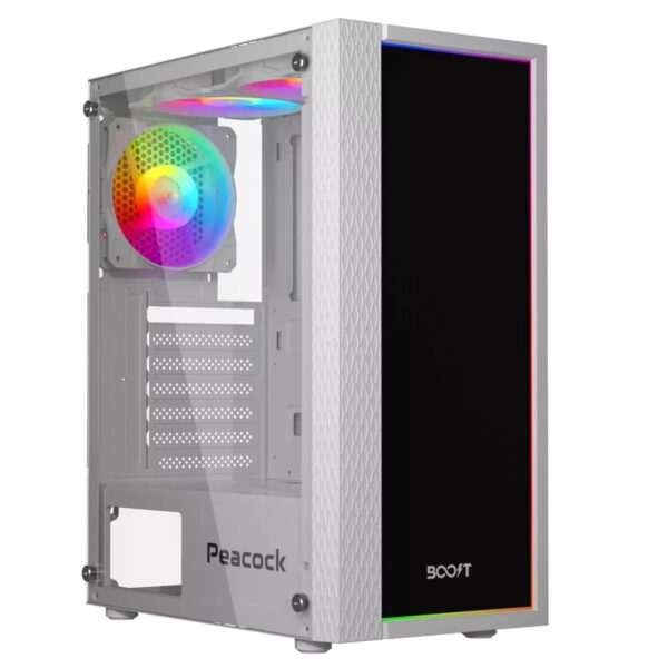 Boost Peacock Mid-Tower ATX Case - White