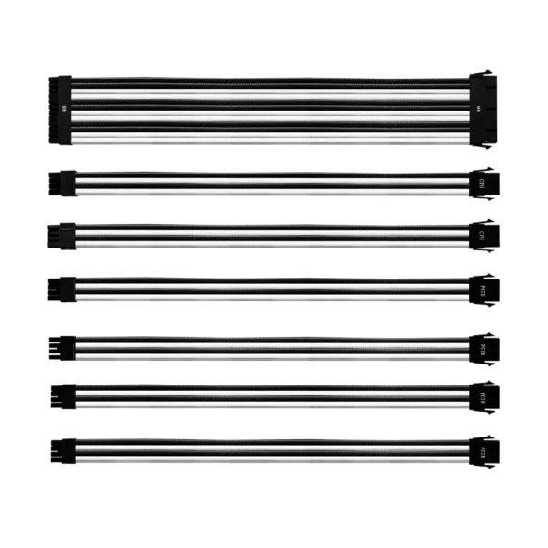 Cooler Master Colored Extension Cable Kit - White & Black