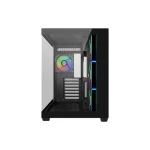 Cooler Master Elite 681 Panoramic ATX Mid Tower Case, Pre-installed 4x ARGB Fans - Black - Image 2