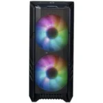 Cooler Master HAF 500 Mid-Tower PC Case, 2x 200mm Pre-Installed ARGB Fans for High-Volume Airflow, Rotatable 120mm GPU Fan, Versatile Cooling Options, Tempered Glass Side Panel, Removeable Top - Image 2