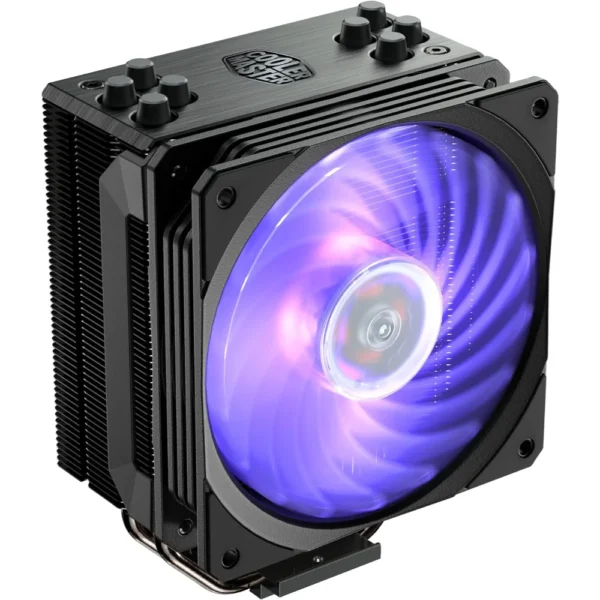 Cooler Master Hyper 212 RGB RR-212S-20PC-R2 CPU Air Cooler with SF120R PWM Fan, Gun-Metal Nickel Fins, 4 Copper Heat Pipes - For AMD Ryzen & Intel LGA1700/1200/1151