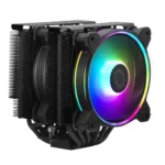 Cooler Master Hyper 622 Halo Black RR-D6BB-20PA-R1 Dual Tower CPU Air Cooler, Halo² Fan, Dual Loop ARGB, Aluminum Top Cover, 6 Heat Pipes, 154mm Tall, AMD Ryzen AM5/AM4, Intel LGA1700/1200
