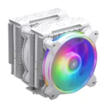 Cooler Master Hyper 622 Halo White RR-D6WW-20PA-R1 Dual Tower CPU Air Cooler, Halo² Fan, Dual Loop ARGB, Aluminum Top Cover, 6 Heat Pipes,154mm Tall, AMD Ryzen AM5/AM4, Intel LGA1700/1200 - Image 3