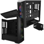 Cooler Master MasterBox 520 Mesh Blackout Airflow ATX Mid-Tower, Mesh Front Panel, Tempered Glass Panel, E-ATX up to 10.7in, Gen2 Type-C, Three CF120 120mm PWM Customizable ARGB Fan - Image 3
