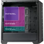 Cooler Master MasterBox 520 Mesh Blackout Airflow ATX Mid-Tower, Mesh Front Panel, Tempered Glass Panel, E-ATX up to 10.7in, Gen2 Type-C, Three CF120 120mm PWM Customizable ARGB Fan - Image 4