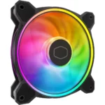 Cooler Master MasterFan MF120 Halo² Fan, Duo-Ring ARGB Gen 2 LED Rings, 120mm 2050rpm Dynamic PWM, Enlarged Fan Blades, Hybrid Frame for PC Case, Liquid and Air Cooler