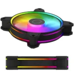 Cooler Master MasterFan MF140 Halo² MFL-B4DN-16NP2-R2 Case Fan, Duo-Ring ARGB Gen 2 LED Rings, 120mm 1600rpm Dynamic PWM, Enlarged Fan Blades, Hybrid Frame for PC Case, Liquid and Air Cooler, Black - Image 3