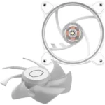 Cooler Master MasterFan MF140 Halo² White MFL-B4DW-16NP2-R2 PC Case, Liquid Cooler, Air Cooler Fan, Dual Loop Gen 2 ARGB LEDs Rings, Dynamic PWM 140mm 1,600 RPM, Air Balance Blades, Hybrid Frame - Image 4