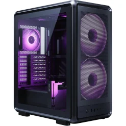 Cooler Master MasterFrame 500 Mesh ARGB EATX Mid Tower Case, Pre-installed 2x 200mm SickleFlow/1x 120mm ARGB Fans - Black