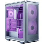 Cooler Master MasterFrame 500 Mesh ARGB EATX Mid Tower Case, Pre-installed 2x 200mm SickleFlow/1x 120mm ARGB Fans - Silver