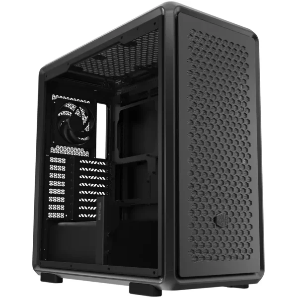 Cooler Master MasterFrame 600 EATX Mid Tower Case, Pre-installed 3x 140mm/1x 120mm Mobius Fans - Black
