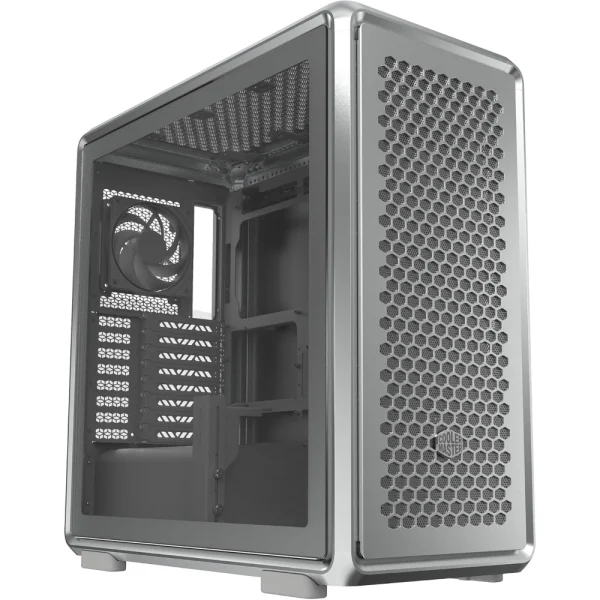 Cooler Master MasterFrame 600 EATX Mid Tower Case, Pre-installed 3x 140mm/1x 120mm Mobius Fans - Silver