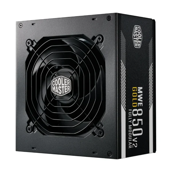 Cooler Master MWE Gold 850 V2 MPE-8501-AFAAG-3EU ATX3.0 Fully Modular Power Supply, 850W, 80+ Gold Efficiency, Quiet 140mm FDB Fan, 2 EPS Connectors, High Temperature Resilience