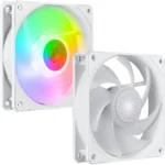 Cooler Master SickleFlow 120 V2 ARGB White Edition 3-in-1 Square Frame Fan, ARGB 3-Pin Customizable LEDs, Air Balance Curve Blade, Sealed Bearing, 120mm PWM Control for Computer Case & Liquid Radiator - Image 2