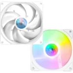 Cooler Master SickleFlow 120 V2 ARGB White Edition 3-in-1 Square Frame Fan, ARGB 3-Pin Customizable LEDs, Air Balance Curve Blade, Sealed Bearing, 120mm PWM Control for Computer Case & Liquid Radiator - Image 3