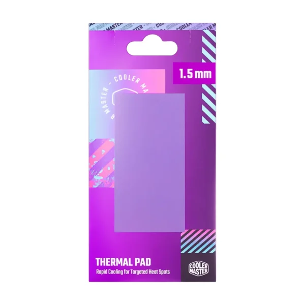 Cooler Master TPX-NOPP-9015-R1 Thermal Pad 1.5mm High Performance Thermal Pad, Conductivity W/m.k= 13.3m, Nano Elements Rapid Cooling, Double-Sided Adhesive