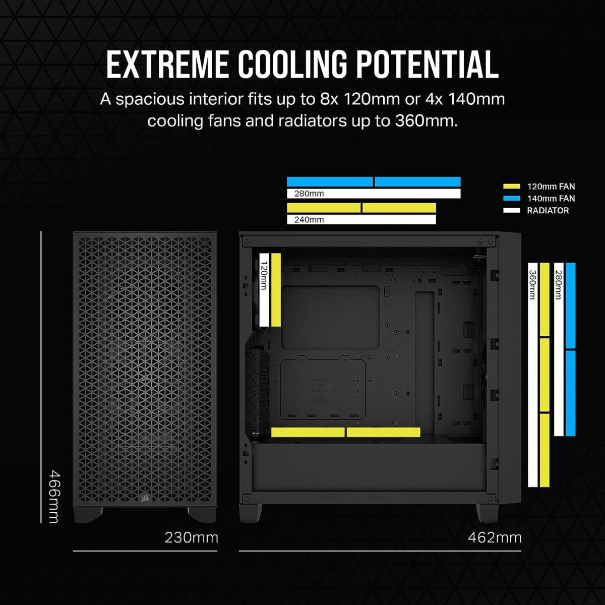 Corsair 3000D Airflow Mid-Tower PC Case – 2x Fans - Image 4