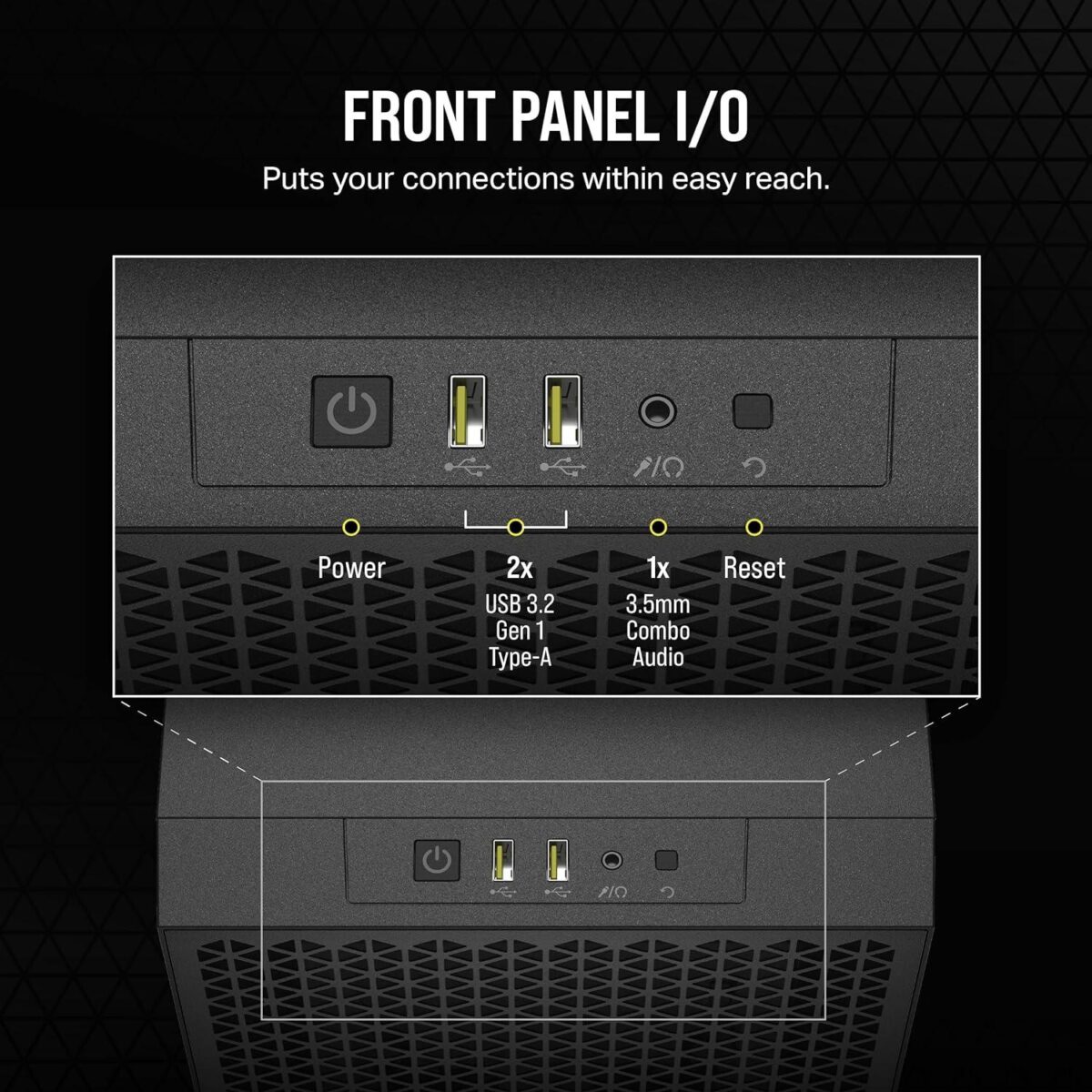 Corsair 3000D Airflow Mid-Tower PC Case – 2x Fans - Image 7