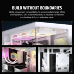 CORSAIR 3500X ARGB Mid-Tower ATX PC Case – Panoramic Tempered Glass – Reverse Connection Motherboard Compatible – 3X CORSAIR RS120 ARGB Fans Pre-Installed- White - Image 4