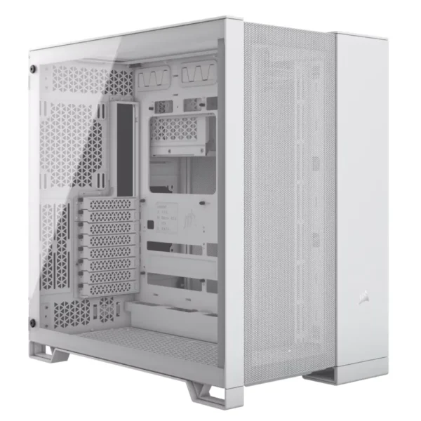 CORSAIR 6500D AIRFLOW Mid-Tower ATX Dual Chamber PC Case – Tempered Glass – White