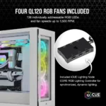 Corsair iCUE 5000X RGB QL Edition Mid-Tower ATX Case — True White - Image 3