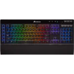 CORSAIR K57 RGB Wireless Membrane Gaming Keyboard - <1ms response time with Slipstream Wireless - Connect with USB dongle, Bluetooth or wired - Individually Backlit RGB Keys