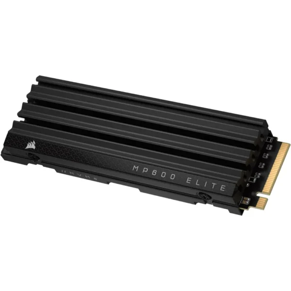 Corsair MP600 Elite 2TB M.2 PCIe Gen4 x4 NVMe SSD with Included Heatsink – M.2 2280 – Up to 7,000MB/sec Sequential Read – High-Density 3D TLC NAND – Black