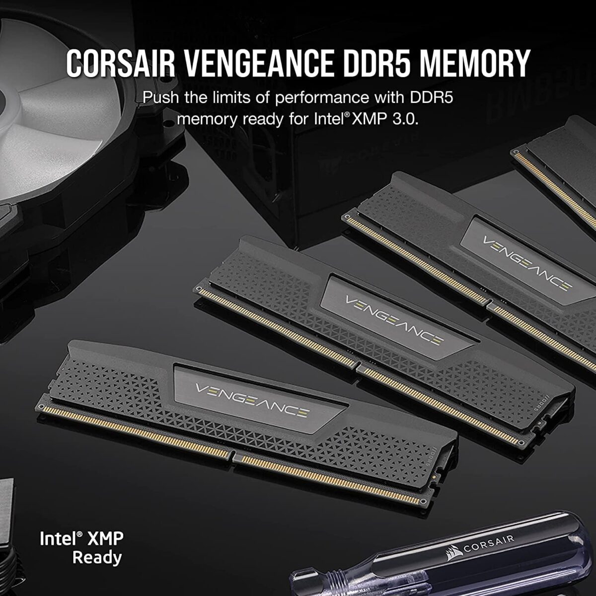 CORSAIR Vengeance 32GB RAM (1 x 32GB) DDR5 DRAM 5600MHz Memory Kit Black - Image 2