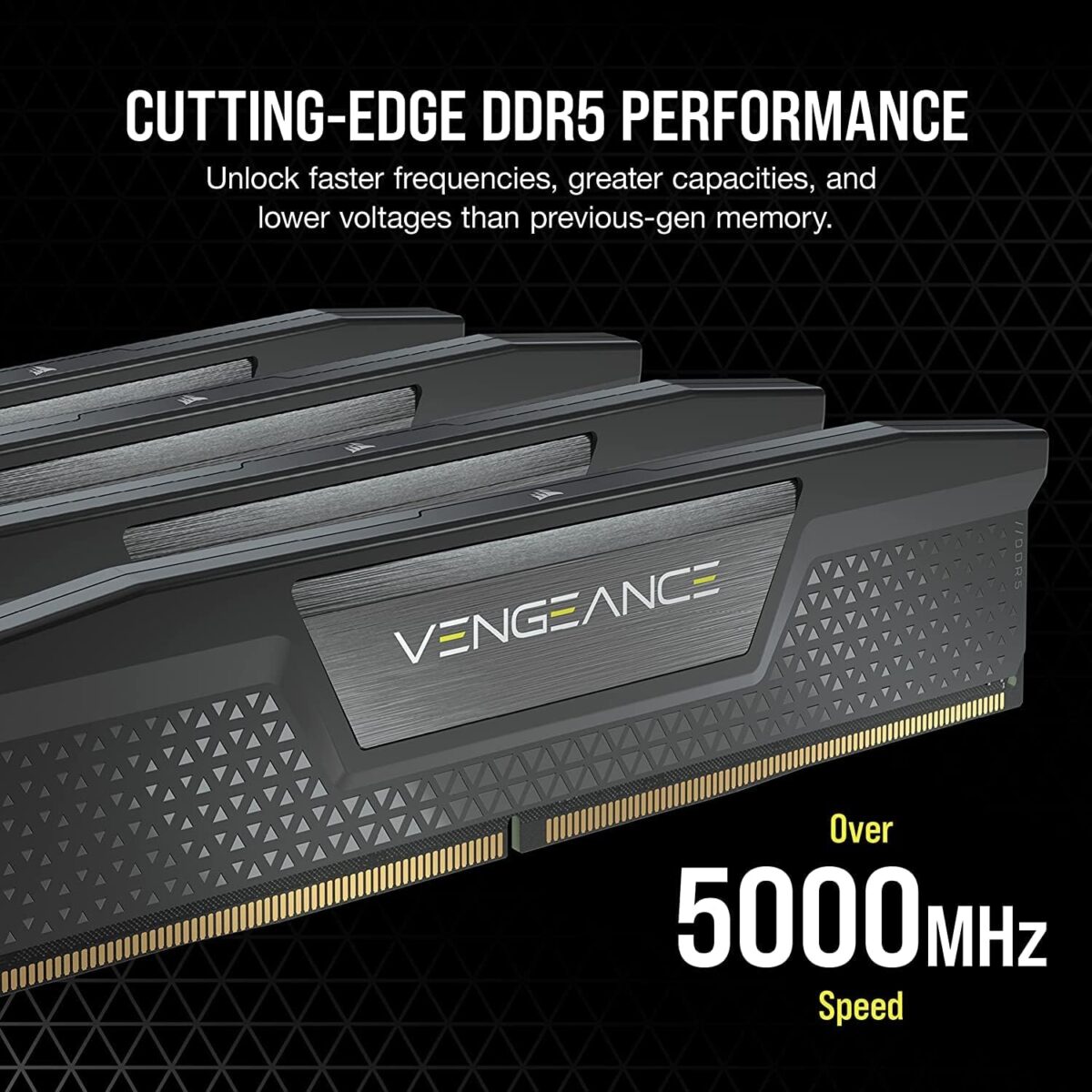 CORSAIR Vengeance 32GB RAM (1 x 32GB) DDR5 DRAM 5600MHz Memory Kit Black - Image 3