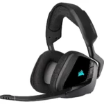 CORSAIR CA-9011201-AP VOID ELITE RGB Wireless Premium Gaming Headset, 7.1 Surround Sound, Low Latency 2.4 GHz Wireless, 40ft Wireless Range, Customizable RGB Lighting, Durable Aluminum with PC, PS4 Compatibility - Carbon