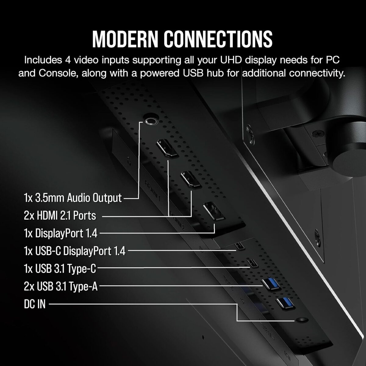 CORSAIR XENEON 32UHD144 32-Inch IPS UHD (3840 x2160), 144Hz Refresh Rate, HDR600 Gaming Monitor - Image 6