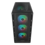 COUGAR AIRFACE PURE RGB ATX Mid Tower PC Case, Black - 4x Pre-installed Fans - Image 4