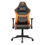 COUGAR ARMOR ONE V2 Gaming Racing-inspired Ergonomic Chair, Premium Breathable PVC Leather, 4D Folding Armrests, Neck Pillow/Lumbar Cushion, Additional Storage - Black/Orange - Image 2