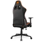 COUGAR ARMOR ONE V2 Gaming Racing-inspired Ergonomic Chair, Premium Breathable PVC Leather, 4D Folding Armrests, Neck Pillow/Lumbar Cushion, Additional Storage - Black/Orange - Image 4