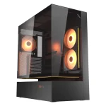 COUGAR CFV235 RGB ATX Mid Tower PC Case, Central Floating Ventilation, BTF Supported, Black - 3x Pre-installed Fans