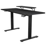 Cougar E-STAR 140 Electric Gaming Desk, Full Desk Mouse Pad, Removable Monitor Stand, Shields for Transmission Shaft & Motor, Cable Tray for Easy Management, Headset Hook – Black - Image 2