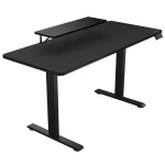 Cougar E-STAR 140 Electric Gaming Desk, Full Desk Mouse Pad, Removable Monitor Stand, Shields for Transmission Shaft & Motor, Cable Tray for Easy Management, Headset Hook – Black - Image 5