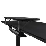 Cougar E-STAR 140 Electric Gaming Desk, Full Desk Mouse Pad, Removable Monitor Stand, Shields for Transmission Shaft & Motor, Cable Tray for Easy Management, Headset Hook – Black - Image 7