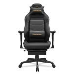COUGAR EXPLORE NEO GOLD Gaming Racing-inspired Ergonomic Chair, Premium Breathable PVC Leather, Adjustable Armrests, Class 4 Gas Lift, Head/Lumbar Pillow, Storage Space