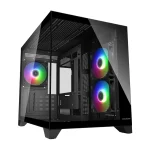 COUGAR FV150 MINI RGB Micro-ATX Mini Tower PC Case, Black - 3x Pre-installed Fans