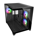 COUGAR FV150 MINI RGB Micro-ATX Mini Tower PC Case, Black - 3x Pre-installed Fans - Image 2