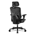 COUGAR SPEEDER Gaming/Office Racing-inspired Ergonomic Chair, 3D Hyper Rotation Armrest & Adjustable Headrest, Premium Chenille Yarn Mesh Fabric, Retractable Footrest - Black - Image 4