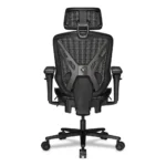 COUGAR SPEEDER Gaming/Office Racing-inspired Ergonomic Chair, 3D Hyper Rotation Armrest & Adjustable Headrest, Premium Chenille Yarn Mesh Fabric, Retractable Footrest - Black - Image 5