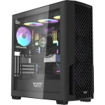 darkFlash DF2100 Tempered Glass E-ATX PC Case, 4x ARGB Fans Pre-Installed - Black